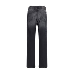 MM6 Black Cotton Straight-Leg Jeans