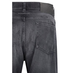 MM6 Black Cotton Straight-Leg Jeans