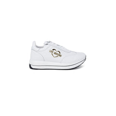 Love Moschino White Leather Low Top Sneakers