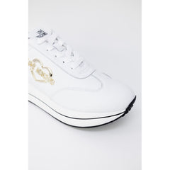 Love Moschino White Leather Low Top Sneakers
