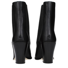 Jimmy Choo Black Leather Ankle Boots