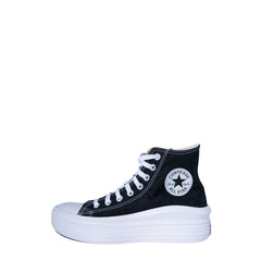 Converse Black Cotton Platform Sneakers