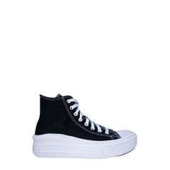 Converse Black Cotton Platform Sneakers