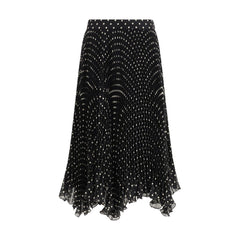 Valentino Black Silk Skirt