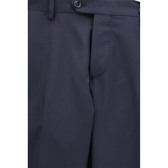 Lardini Blue Fleece Wool Two-Piece Suit