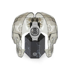 Philipp Plein Gray Stainless Steel Dress Watch