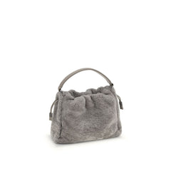 Brunello Cucinelli Gray Fur Shoulder Bag