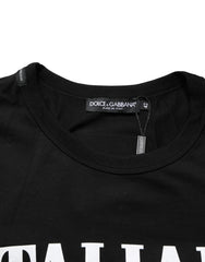 Dolce & Gabbana Black Italians Do It Better Camo Pocket Men T-shirt
