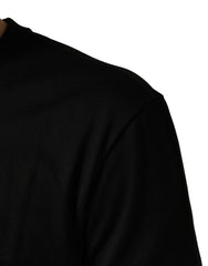 +39 MASQ Black Logo DG Print Cotton Crew Neck T-shirt