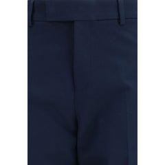 Ferragamo Blue Cotton Chino Pants