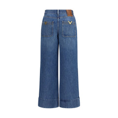 Valentino Blue Cotton Jeans Denim