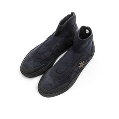 Mr&Mrs Italy Blue Leather Womens Ankle Boot