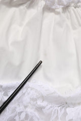 Dolce & Gabbana White Cotton Sleeveless Lace Maxi Dress