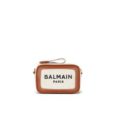 Balmain Brown Cotton Shoulder Bag
