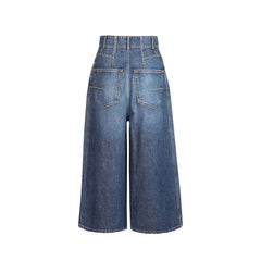 Dior Blue Cotton High-Waisted Jean