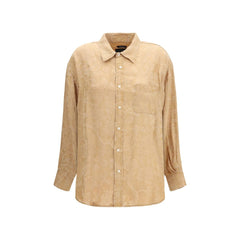 R13 Orange Viscose Pattern Shirt
