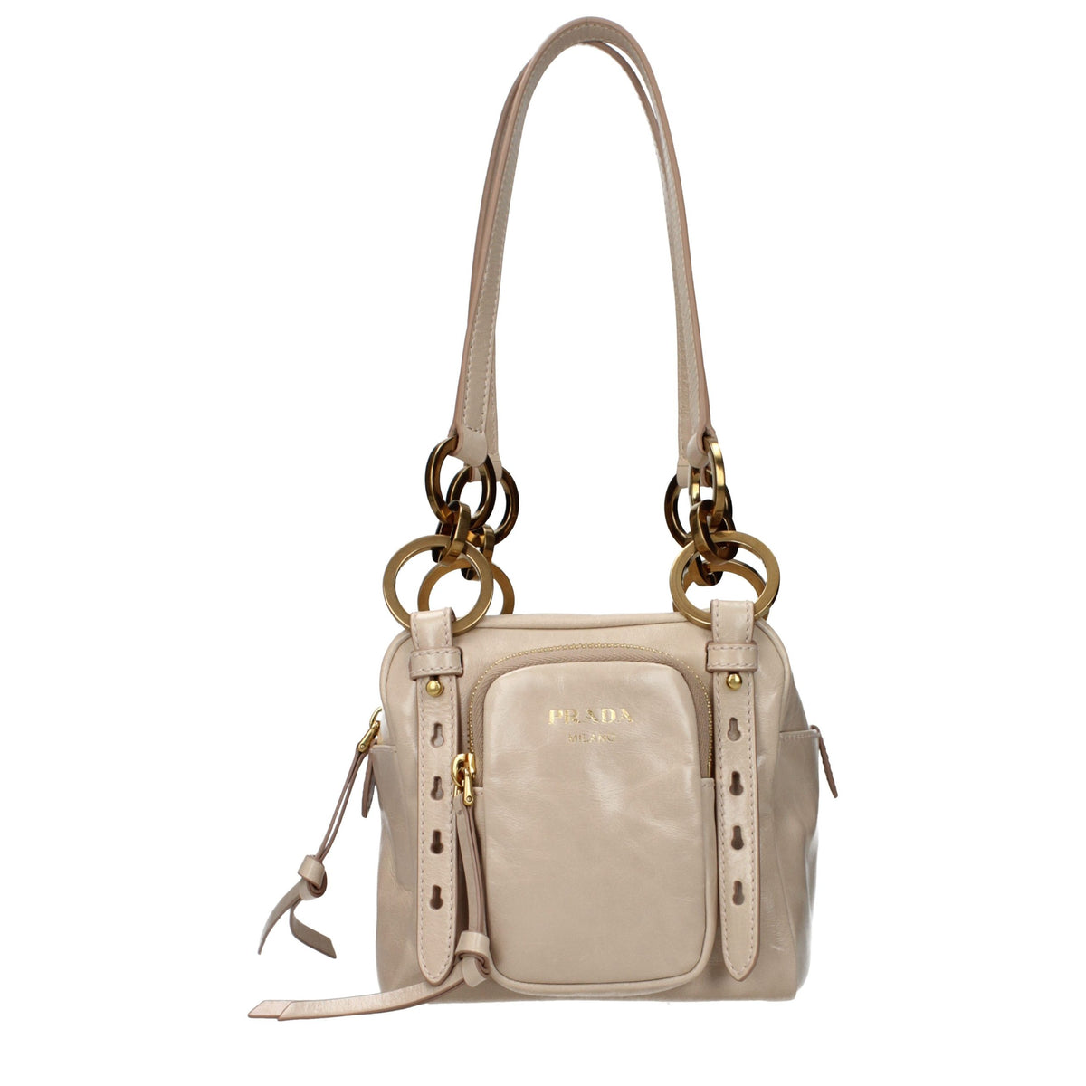 Prada Pink Leather Shoulder Bag