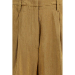 Forte_Forte Beige Linen Bermuda Shorts