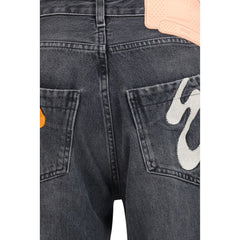 PDF Channel Gray Cotton Relaxed Fit Jeans