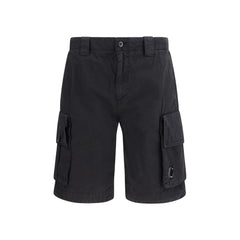 C.P. Company Black Cotton Bermuda Shorts
