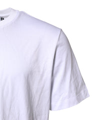 Dolce & Gabbana White Cotton DG Logo Embroidery Men  T-shirt