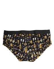 Dolce & Gabbana Black Jazz Cocktail Men Brando Brief Underwear