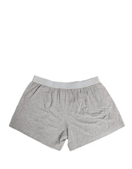 Dolce & Gabbana Gray Logo Waistband Cotton Men Boxer Underwear