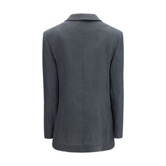Giorgio Armani Gray Linen Jacket