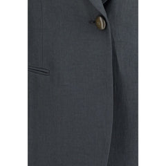 Giorgio Armani Gray Linen Jacket