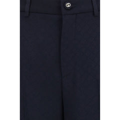 Gucci Blue Viscose Casual Pants