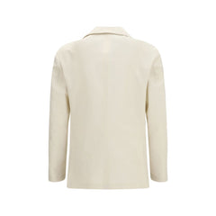 Lardini White Cotton Blazer