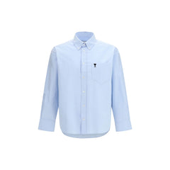 Ami Paris Blue Cotton Dress Shirt