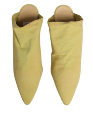 Dolce & Gabbana Yellow Suede Heel Mule Shoes