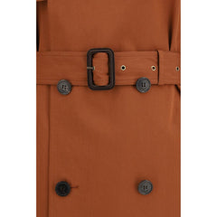 Saint Laurent Brown Cotton Trench Coat