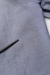 Hamaki-Ho Dark Blue Cotton Long Sleeves Collared Dress Formal Shirt