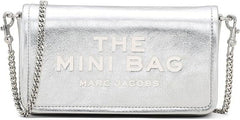 Marc Jacobs The Metallic Leather Chain Mini Bag - Silver