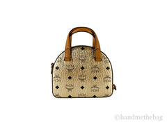 MCM Half Moon Mini Round Top Tote Crossbody Bag