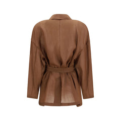 Max Mara Brown Ramie Coat