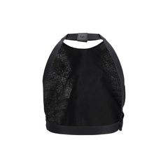 Max Mara Black Silk Pattern Shirt