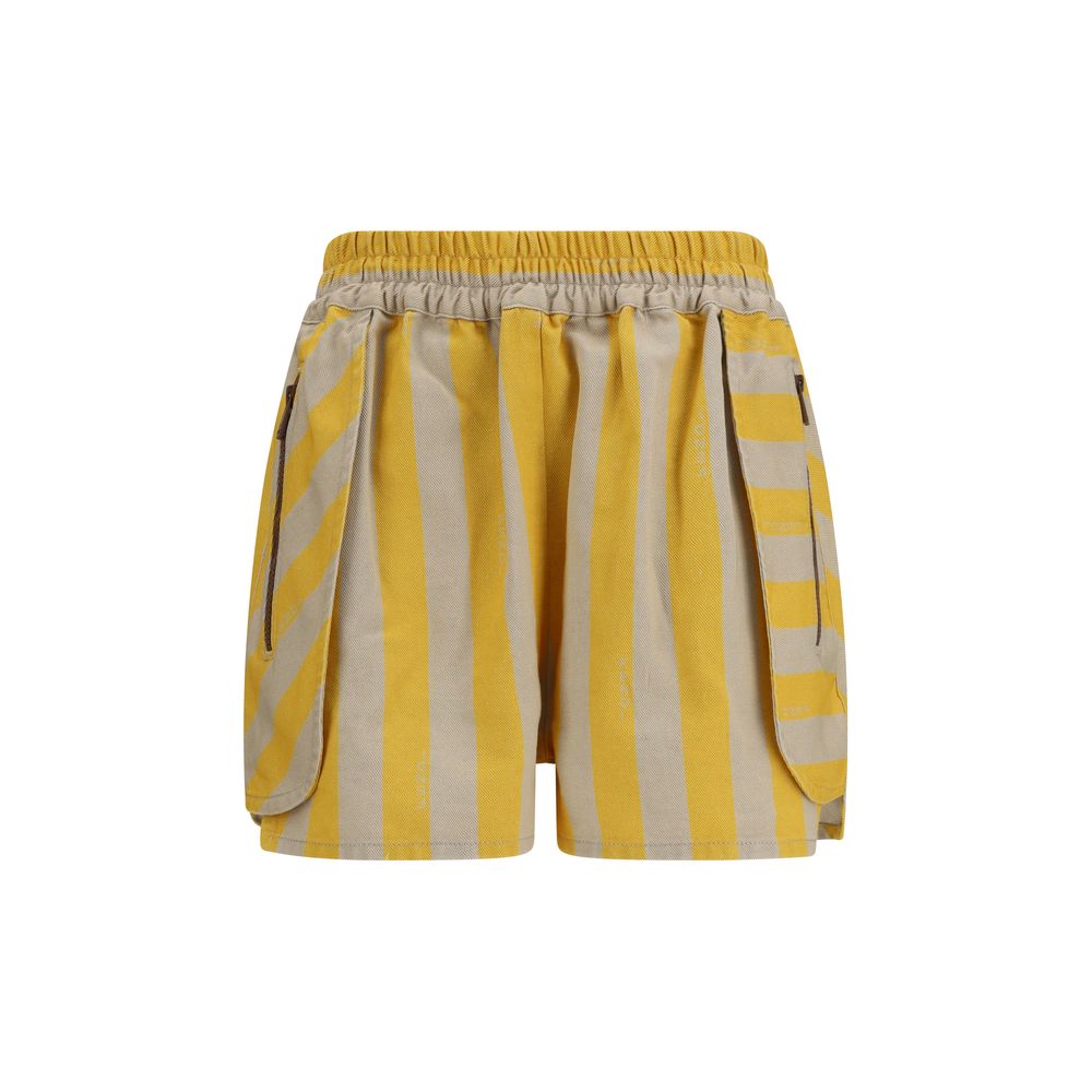 Fendi Bicolor Cotton Bermuda Shorts