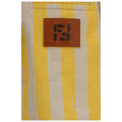 Fendi Bicolor Cotton Bermuda Shorts