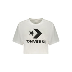 Converse White Cotton Womens T-Shirt