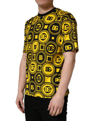 Invicta Yellow Black Logo Geometric Pattern T-shirt