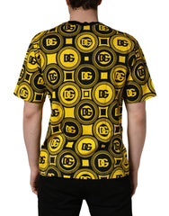 Invicta Yellow Black Logo Geometric Pattern T-shirt