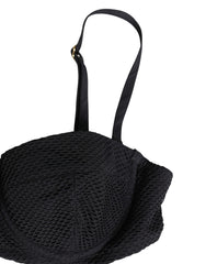 Dolce & Gabbana Black Nylon Padded Balconnet Brassiere Underwear