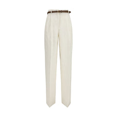 Max Mara Beige Linen Casual Pants