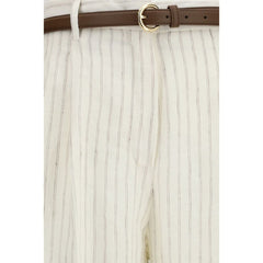 Max Mara Beige Linen Casual Pants