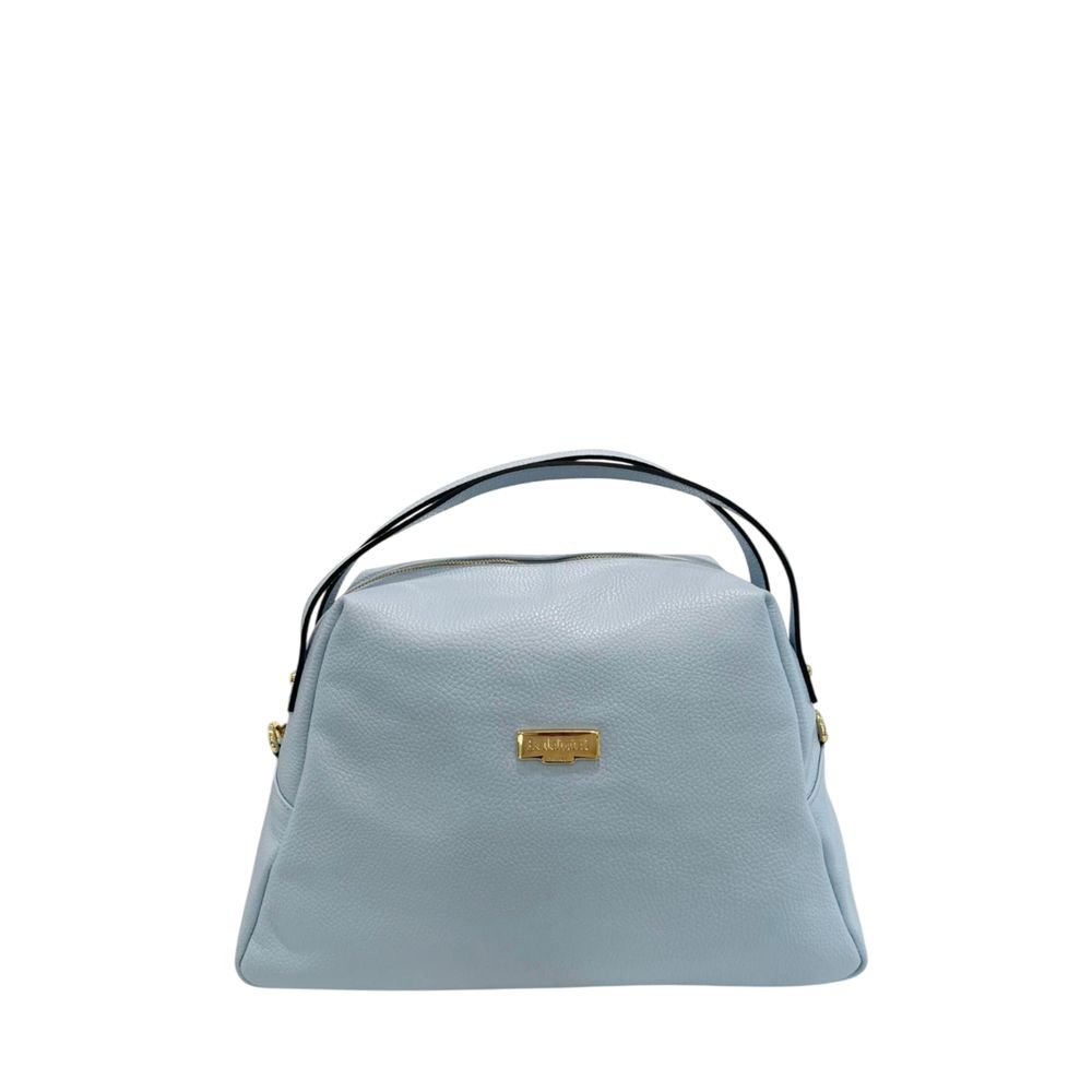 Baldinini Trend Blue Cowhide Clutch Bag