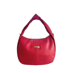 Baldinini Trend Red Leather Women Shoulder Bag