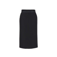 Fendi Black Virgin Wool Long Skirt